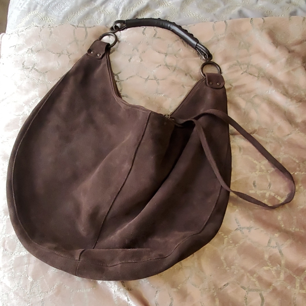 GAP Brown Suede Leather Hobo Bag / Purse